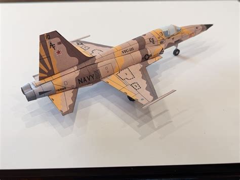 1 100 Northrop F 5N Tiger II Sundowners Pack 1 Paper Models EcardModels