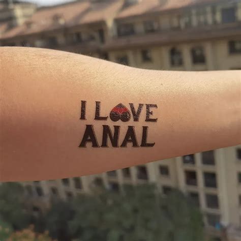 I Love Anal Cuckold Temporary Tattoo Fetish For Hotwife Cuckold