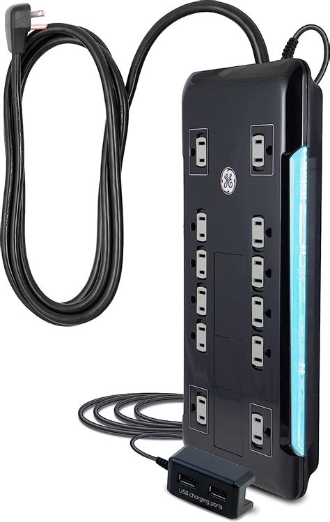 Amazon Ge Ultrapro Outlet Surge Protector Tethered Usb Ports