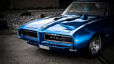 Download Wallpaper Lemans 68 Gto Blue On Itlcat