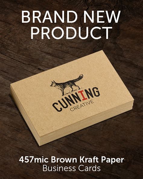 Introducing 457mic Kraft Business Cards The Latest Print And Design