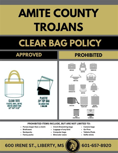 Clear Bag Policies Mississippi High School Activities Association