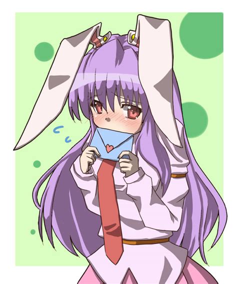 Safebooru Blush Bunny Ears Embarrassed Heart Letter Necktie Norun