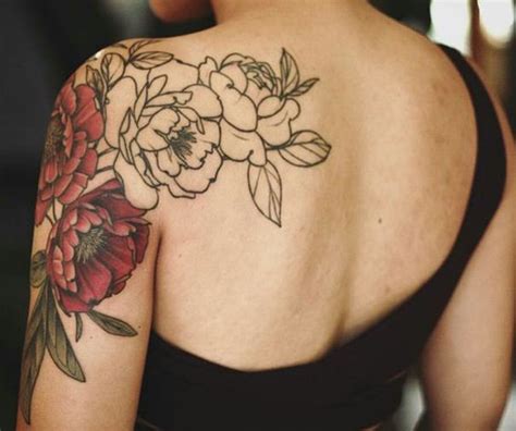 Peony Tattoo On Shoulder Flower Tattoos Shoulder Tattoo Sunflower