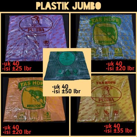 Jual PLASTIK JUMBO KRESEK JUMBO HITAM KRESEK WARNA JUMBO UKURAN UK 40