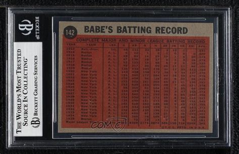 1962 Topps Babe Ruth Special Babe Ruth Coaching For The Dodgers 142 BGS 6 5 HOF EBay