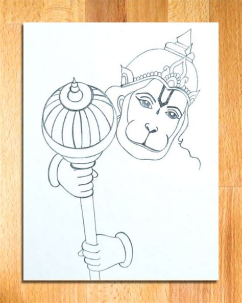 God Hanuman Drawing | How to Draw God Hanuman Step by Step for ...