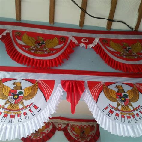 Jual Bendera Merah Putih Backdrop Bendera Rumbai Bendera Panggung 5