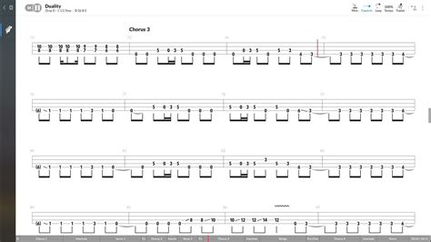 Slipknot Duality Bass Tab Play Along Youtube