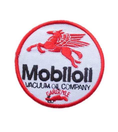 Patch Mobiloil Rond Ecusson Thermocollant Garage Huile