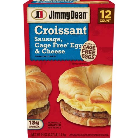 Jimmy Dean Sausage Egg Cheese Croissant Sandwiches Frozen From