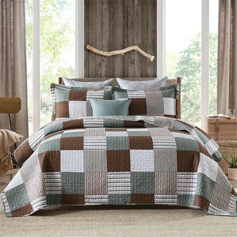 Amazon Y Plwomen Plaid Quilt King Size Cotton Farmhouse