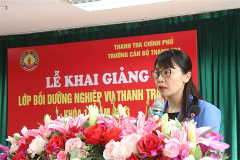 Khai giảng lớp bồi dưỡng nghiệp vụ thanh tra viên K14 năm 2023 Trường