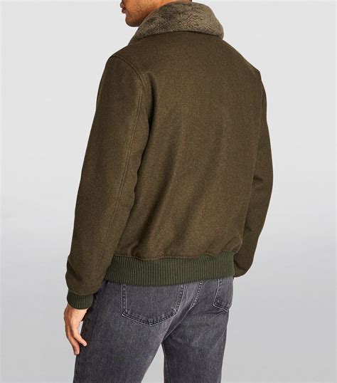 Sandro Wool Blend Aviator Jacket Harrods Us