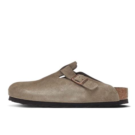 Birkenstock Boston Soft Footbed Suede Taupe Limited Resell