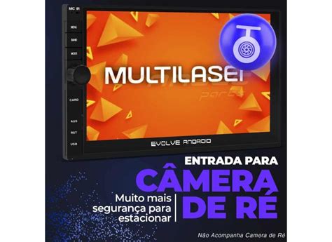 Central Multim Dia Evolve Infinity Multilaser Mp Moldura Din Toro