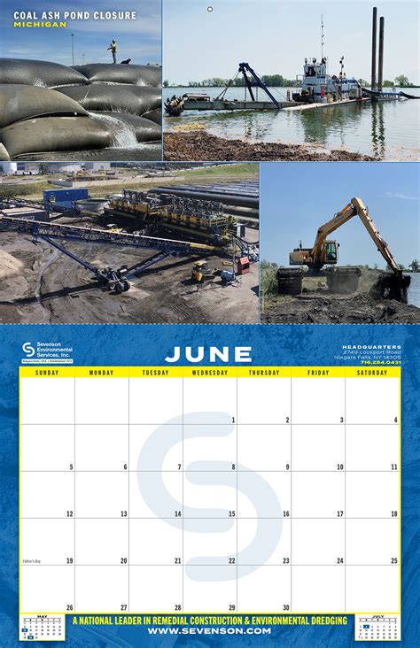 Calendar Design For Sevenson Environmental Services Behance