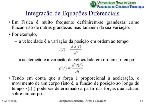 Integração Numérica Áreas e Equações ppt carregar