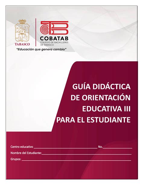 Tercer Semestre Gu A Did Ctica Del Estudiante Orientaci N Educativa