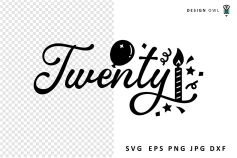 Twenty 20th Birthday Svg Graphic By Design Owl · Creative Fabrica