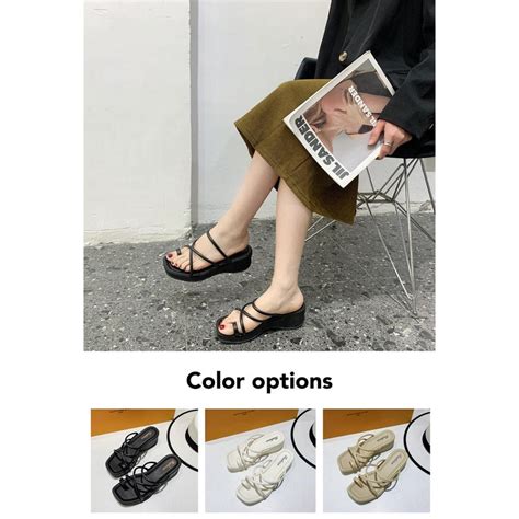 Ready Stock Thick Women S Sandal Kasut Wanita Casual Wedges Flip Flops M