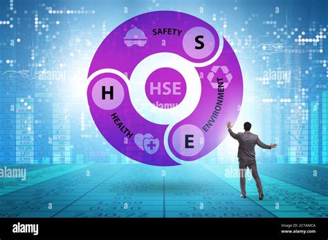 Hse Concept For Health Safety Environment With The Businessman Stock