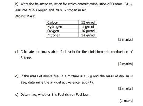 Solved B Write The Balanced Equation For Stoichiometric Chegg