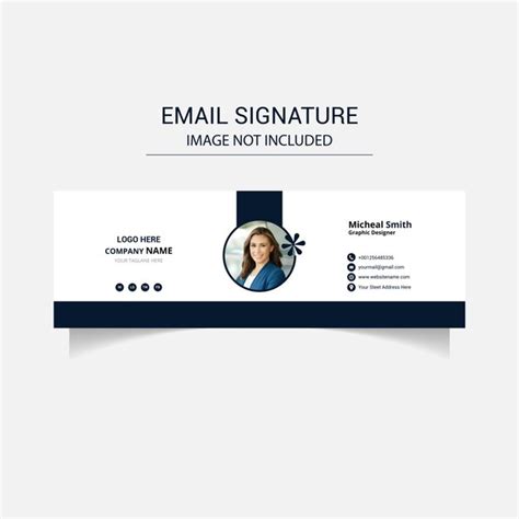 Premium Vector Style Professional Modern Email Signature Design