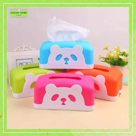 Jual Tempat Tisu Plastik Motif Panda X X Cm Kotak Tissue Panda