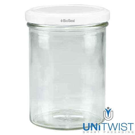 Twist Off Sturzglas 435ml Mit Weissem Deckel TO82 UNiTWIST