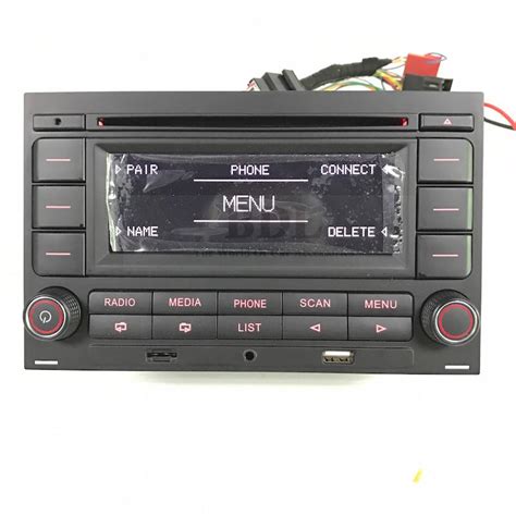 Autoradio Rcn Lecteur Cd Usb Mp Aux Bluetooth Pour Voiture Vw