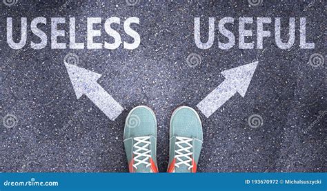 Useless and Useful As Different Choices in Life - Pictured As Words
