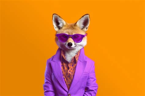 Premium Ai Image Photo Of A Fox Wearing Glasses