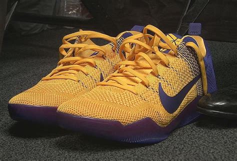 Solewatch Kobe Bryant Debuts Lakers Nike Kobe 11 Sole Collector