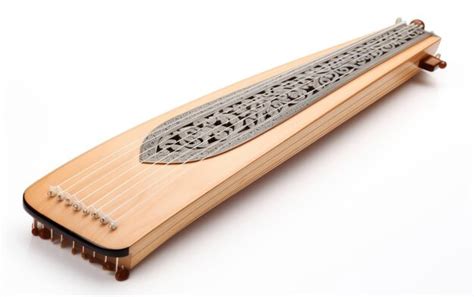 Premium AI Image | Zither Stringed Instrument on White Background