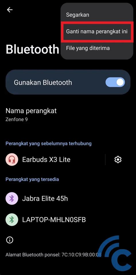 Cara Mudah Mengganti Nama Perangkat Bluetooth Di HP ASUS