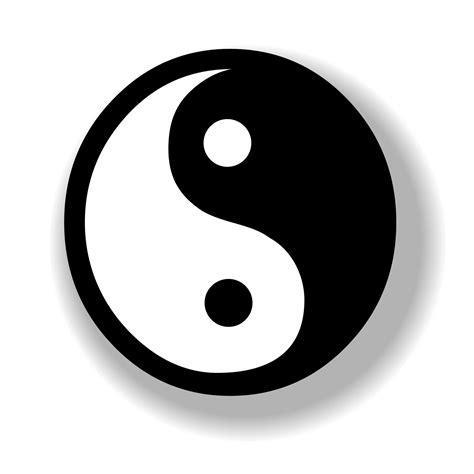 Yin and yang symbol - silopehalf