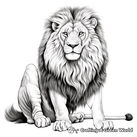 Realistic Lion Coloring Pages Free And Printable