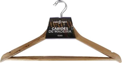 Kit Cabide De Madeira Marfim Para Roupas Cal A Adulto Un Mercadolivre