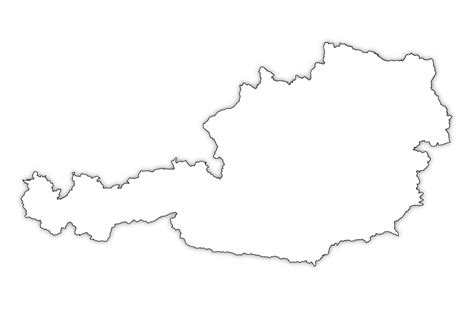 Austria Outline Map Austria Blank Map