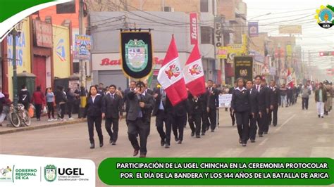 La UGEL Chincha se unió a la ceremonia por el Día de la Bandera y los