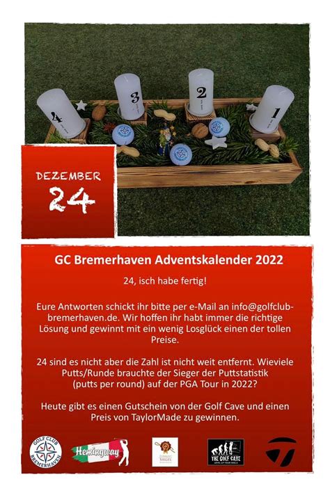 Adventskalender 24 Dezember Golfclub Bremerhaven