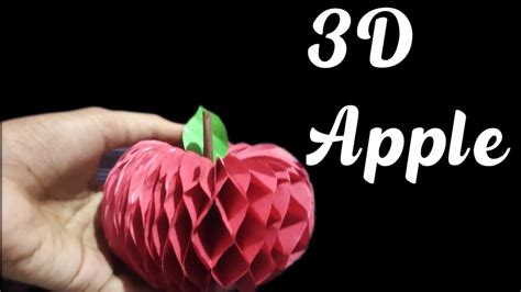 How To Make 3d Paper Apple Paper Craft Diy Paper Apple Easy Craft Ideas 🍎 Youtube