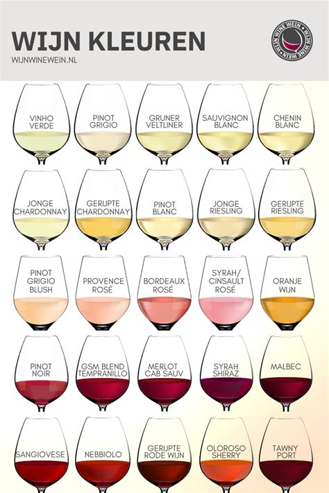 poster wijn kleuren kaart wijn wine wein