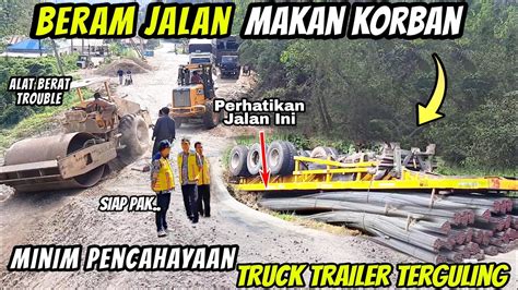 Batu Jomba Bersahabat Kecelakaan Truck Trailer Di Tikungan Keramat