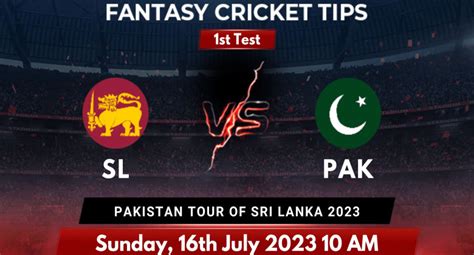 Sri Lanka Vs Pakistan St Test Match Prediction Pitch Report