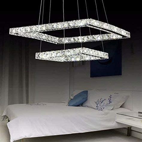 Loco Modern Crystal Led Chandelier Modern Square Stainless Steel