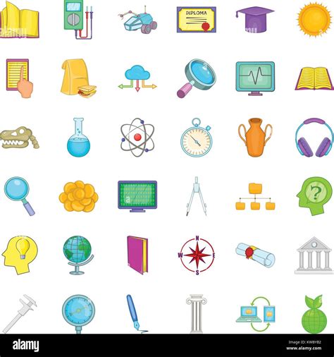 Knowledge icons set, cartoon style Stock Vector Image & Art - Alamy