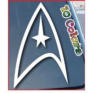 Star Trek Federation Logo Vinyl Decal White Window Sticker