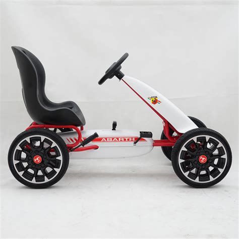 Kart Cu Pedale Pentru Copii Abarth Alb Bebelica Ro